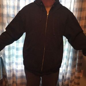 Black men’s zip up hoodie never worn